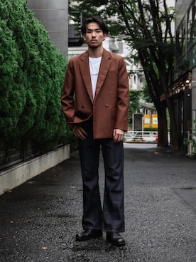 「MR.OLIVE（ミスターオリーブ）のアイテム（ジャケット/アウター）」を使った、飯島葵さん（メンズ・176cm）の夏コーディネート