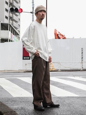 「MR.OLIVE（ミスターオリーブ）のアイテム」を使った、飯島葵さん（メンズ・176cm）の夏コーディネート