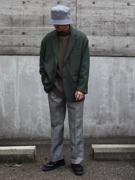 「MR.OLIVE（ミスターオリーブ）のアイテム（ハット）」を使った、飯島葵さん（メンズ・176cm）の夏コーディネート