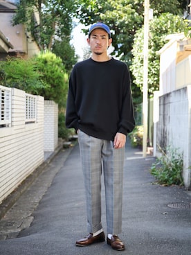 「MR.OLIVE（ミスターオリーブ）のアイテム」を使った、飯島葵さん（メンズ・176cm）の秋コーディネート