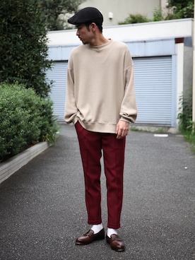 「きれいめコーディネート」｜飯島葵さん（メンズ・176cm）の秋コーディネート