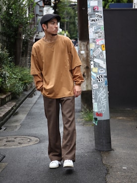 「MR.OLIVE（ミスターオリーブ）のアイテム」を使った、飯島葵さん（メンズ・176cm）の秋コーディネート