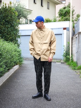 「MR.OLIVE（ミスターオリーブ）のアイテム」を使った、飯島葵さん（メンズ・176cm）の秋コーディネート