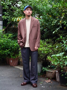 「MR.OLIVE（ミスターオリーブ）のアイテム（ジャケット/アウター）」を使った、飯島葵さん（メンズ・176cm）の秋コーディネート