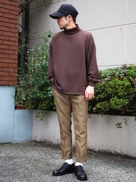 「チェック柄に恋してる」｜飯島葵さん（メンズ・176cm）の秋コーディネート