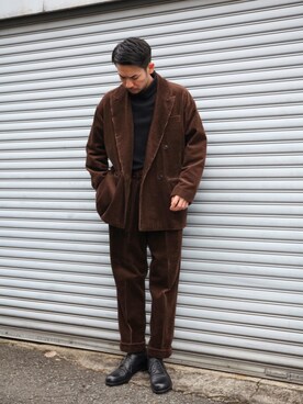 「MR.OLIVE（ミスターオリーブ）のアイテム（ジャケット/アウター）」を使った、飯島葵さん（メンズ・176cm）の秋コーディネート