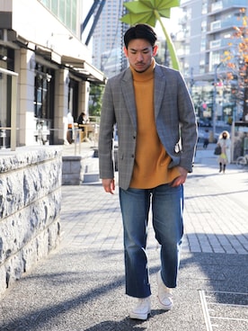 「MR.OLIVE（ミスターオリーブ）のアイテム（ジャケット/アウター）」を使った、飯島葵さん（メンズ・176cm）の冬コーディネート