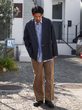 「MR.OLIVE（ミスターオリーブ）のアイテム（ジャケット/アウター）」を使った、飯島葵さん（メンズ・176cm）の冬コーディネート