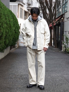 「MR.OLIVE（ミスターオリーブ）のアイテム（ジャケット/アウター）」を使った、飯島葵さん（メンズ・176cm）の冬コーディネート