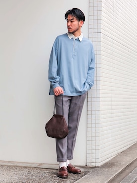 「MR.OLIVE（ミスターオリーブ）のアイテム」を使った、飯島葵さん（メンズ・176cm）の春コーディネート