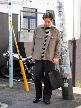 「MR.OLIVE（ミスターオリーブ）のアイテム」を使った、飯島葵さん（メンズ・176cm）の春コーディネート