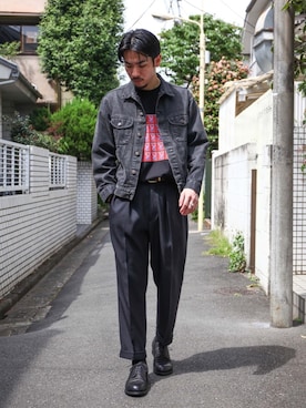 飯島葵さん（メンズ・176cm）の春コーディネート