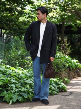 「MR.OLIVE（ミスターオリーブ）のアイテム（ジャケット/アウター）」を使った、飯島葵さん（メンズ・176cm）の春コーディネート