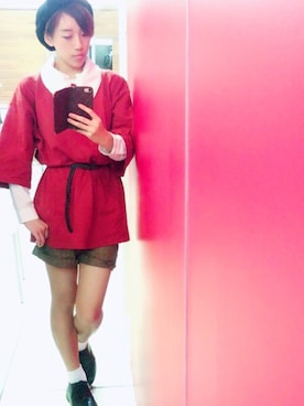 「スウェット×シャツ」｜Hir@aiさん（レディース・160cm）の秋コーディネート