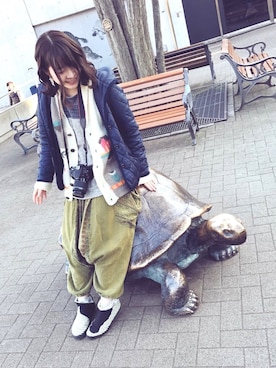 「NATURE（ナチュール）のアイテム」を使った、masakiさん（レディース・157cm）の春コーディネート