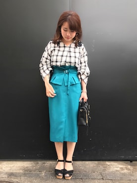 「3.1 Phillip Lim（スリーワンフィリップリム）のPASHLI MINI SATCHEL	（ショルダーバッグ）」を使った、misakiさん（レディース・156cm）の夏コーディネート