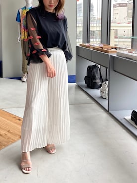 「yuumiARIA（ユウミアリア）のアイテム」を使った、misakiさん（レディース・156cm）の夏コーディネート