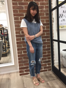 「クラッシュデニム」｜WA ORientalTRaffic くずはモール店さん（レディース・160cm）の夏コーディネート