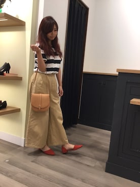「アイテム（パンプス、オレンジ系）」を使った、WA ORientalTRaffic くずはモール店さん（レディース・160cm）の夏コーディネート