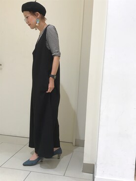 「おおぶりピアス」｜「アイテム（パンプス）」を使った、WA ORientalTRaffic くずはモール店さん（レディース・160cm）の秋コーディネート
