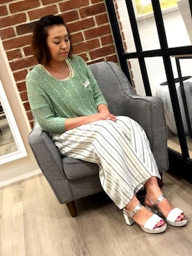 「メタリックサンダル」｜WA ORientalTRaffic くずはモール店さん（レディース・160cm）の春コーディネート