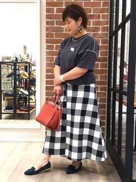 「アイテム（ローファー、グリーン系）」を使った、WA ORientalTRaffic くずはモール店さん（レディース・160cm）の夏コーディネート