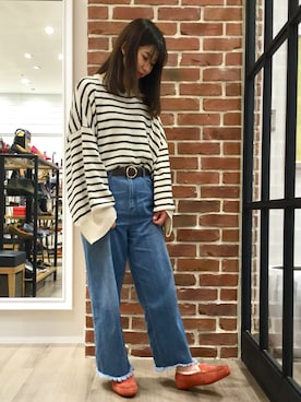「オリエンタルトラフィック」｜「アイテム（スリッポン）」を使った、WA ORientalTRaffic くずはモール店さん（レディース・160cm）の秋コーディネート