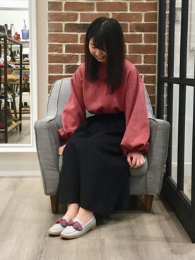 「ORiental TRaffic（オリエンタルトラフィック）のアイテム（ローファー）」を使った、WA ORientalTRaffic くずはモール店さん（レディース・160cm）の冬コーディネート