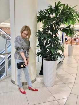 「スクエアネック(ネック)」｜WA ORientalTRaffic くずはモール店さん（レディース・160cm）の春コーディネート