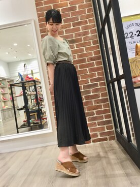 「コルクヒール」｜WA ORientalTRaffic くずはモール店さん（レディース・160cm）の夏コーディネート