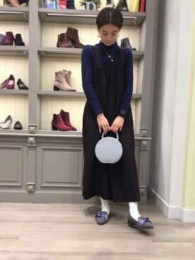 「アイテム（パンプス、グレー系）」を使った、WA ORientalTRaffic くずはモール店さん（レディース・160cm）の冬コーディネート