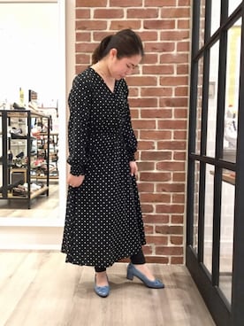 「アイテム（レインシューズ、ブルー系）」を使った、WA ORientalTRaffic くずはモール店さん（レディース・160cm）の春コーディネート