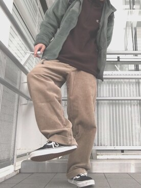 「Champion（チャンピオン）のアイテム（ジャージ）」を使った、だいきさん（メンズ・168cm）の冬コーディネート