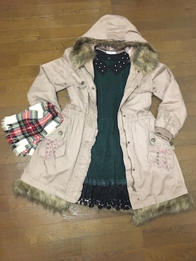 「axes femme（アクシーズファム）のアイテム（モッズコート）」を使った、naoさん（レディース・162cm）の秋コーディネート