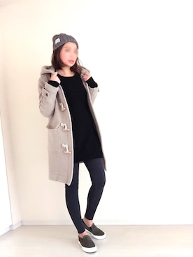 「TODAYFUL（トゥデイフル）のアイテム（ダッフルコート）」を使った、yuki64さん（レディース・162cm）の冬コーディネート