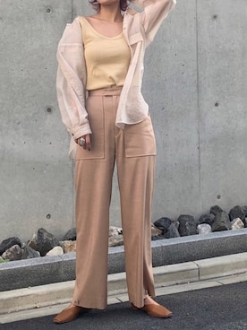 「CASA FLINE（カーサフライン）のアイテム」を使った、Izumi Kahoさん（レディース・162cm）の春コーディネート