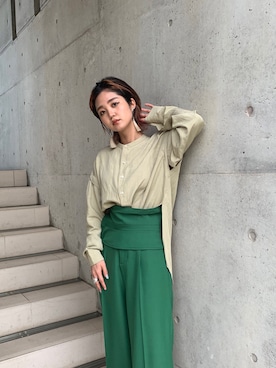 「アイテム（イヤリング）」を使った、Izumi Kahoさん（レディース・162cm・20代）の春コーディネート