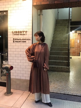 「MARROW（マロウ）のアイテム」を使った、Izumi Kahoさん（レディース・162cm）の夏コーディネート