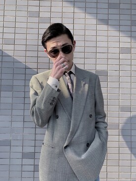 「ポールスミス」｜「アイテム（アクセサリー）」を使った、k.aさん（メンズ・173cm）の春コーディネート