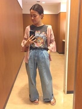 「ジーユー」｜のぞみさん（レディース・150cm）の春コーディネート