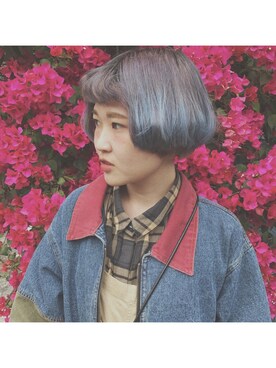 「Urahaのアイテム（デニムジャケット、ブルー系）」を使った、yukiiichang1029さん（レディース・158cm）の夏コーディネート