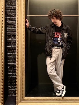 「サマーニット」｜「アイテム（ブルゾン）」を使った、ikechanさん（メンズ・171cm）の夏コーディネート