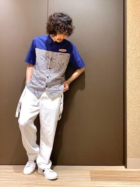 「エンジニアシャツ」｜ikechanさん（メンズ・171cm）の夏コーディネート