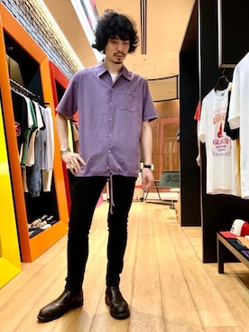 「エンジニアシャツ」｜ikechanさん（メンズ・171cm）の夏コーディネート