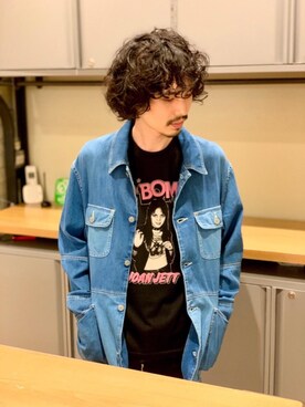 「ロックコーデ」｜「アイテム（デニムジャケット）」を使った、ikechanさん（メンズ・171cm）の秋コーディネート