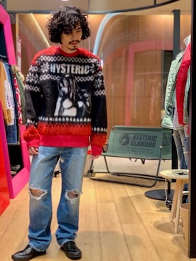 「ロックコーデ」｜「アイテム（スウェット）」を使った、ikechanさん（メンズ・171cm）の秋コーディネート