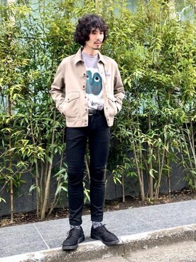 「70'sコーデ」｜「アイテム（その他アウター）」を使った、ikechanさん（メンズ・171cm）の冬コーディネート