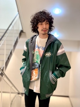「90'sコーデ」｜「アイテム（ブルゾン）」を使った、ikechanさん（メンズ・171cm）の冬コーディネート