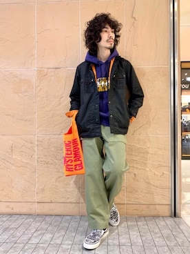 「ミリタリーコーデ」｜「アイテム（スリッポン）」を使った、ikechanさん（メンズ・171cm）の春コーディネート