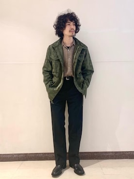 「みりたりー」｜「アイテム（ブルゾン）」を使った、ikechanさん（メンズ・171cm）の冬コーディネート